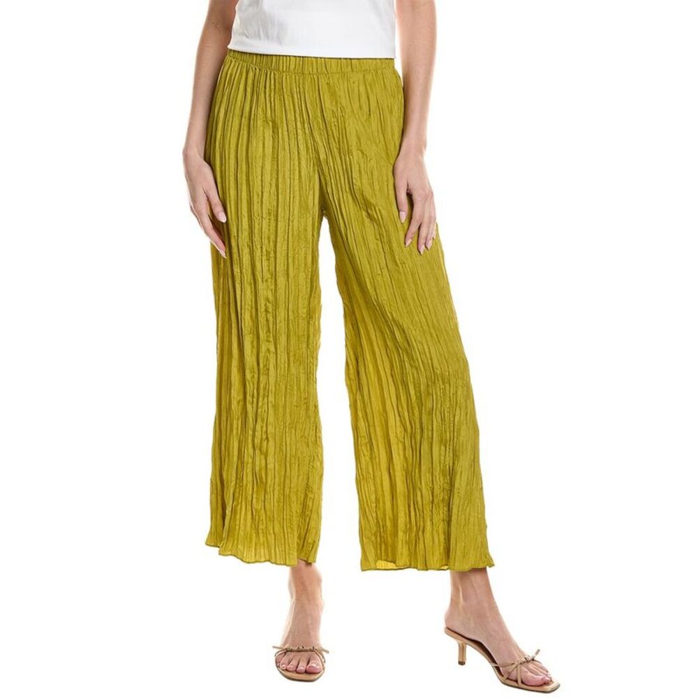 Eileen Fisher Womens Wide Ankle Silk Pant